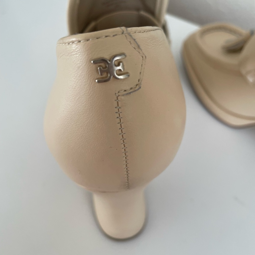 Sam Edelman Cream Heeled Loafers - Picture 6 of 14